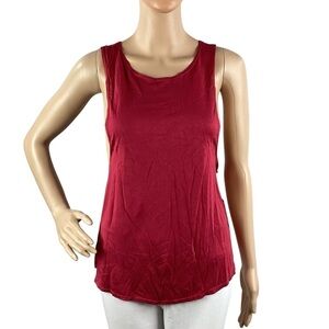 Trina Turk Recreation Muscle Tank Size XS Wine Red